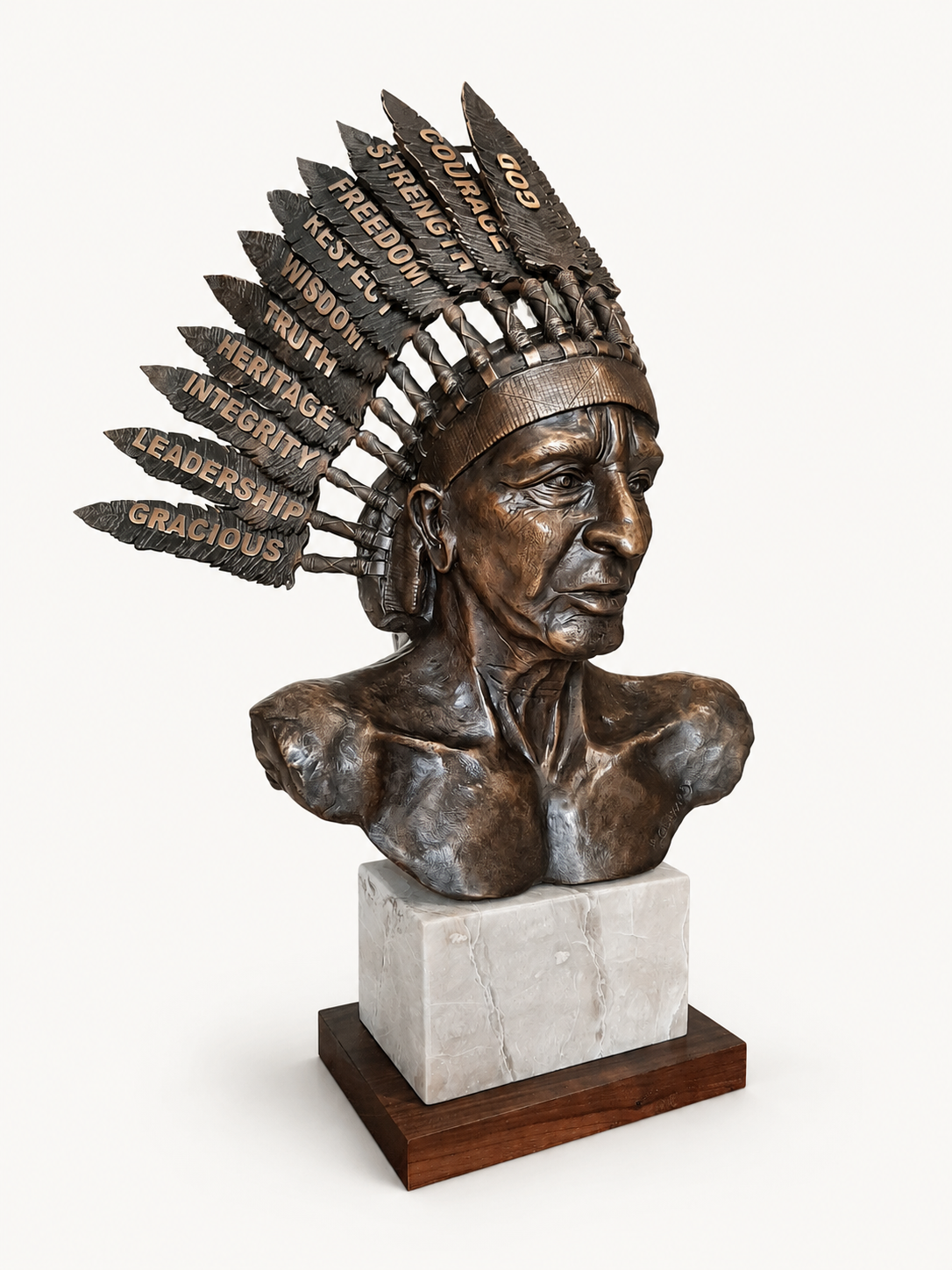 Chief Calvin W. McGhee sculpture by Fernando Guérard